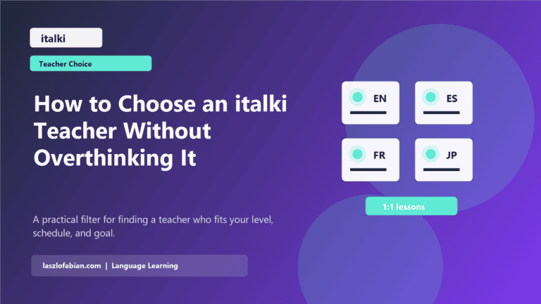 How to choose an italki teacher checklist
