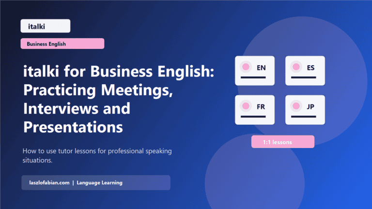 italki for Business English: Practicing Meetings, Interviews and Presentations featured image