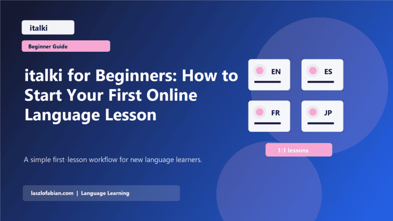 italki for Beginners: How to Start Your First Online Language Lesson featured image