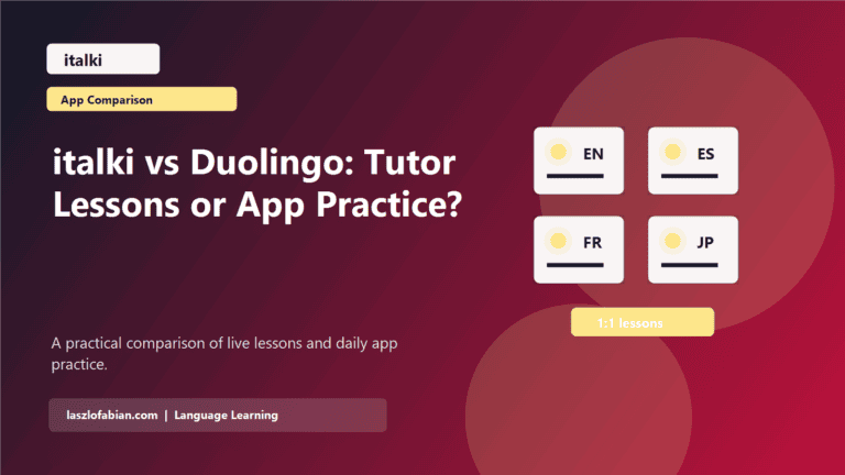 italki vs Duolingo tutor lessons and app practice comparison