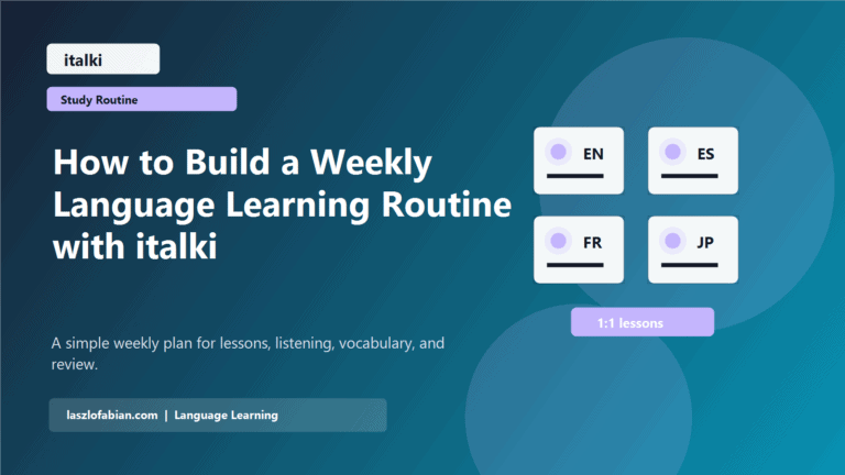 How to Build a Weekly Language Learning Routine with italki featured image
