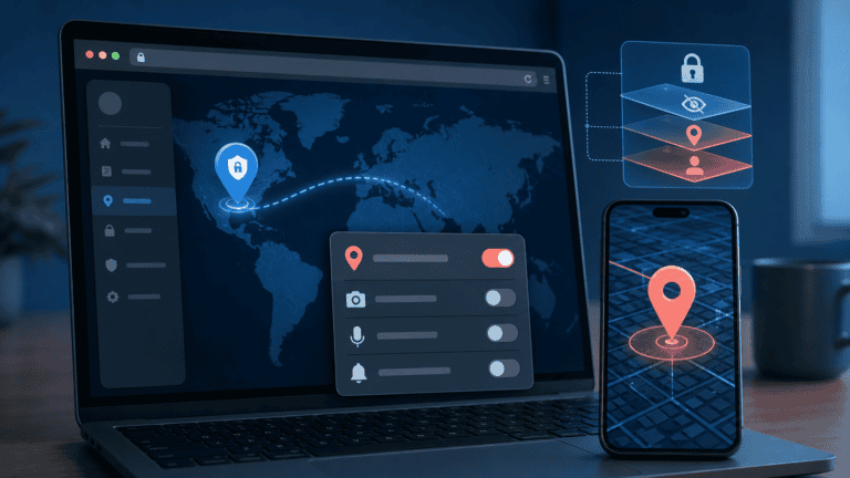 website knows real location with NordVPN