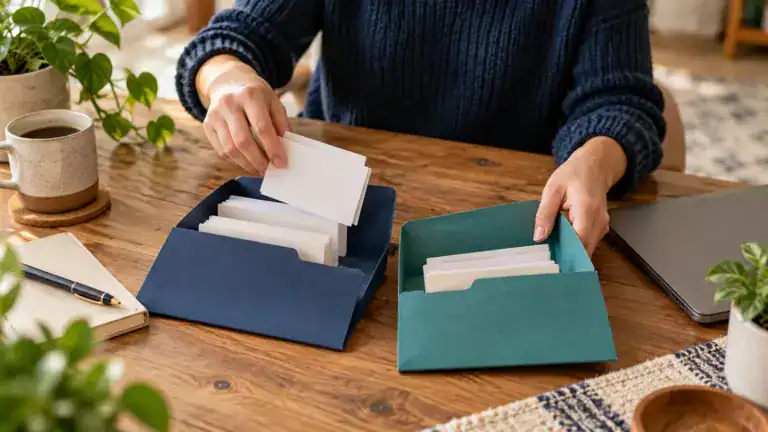 Moving a small credential collection between organized folders.