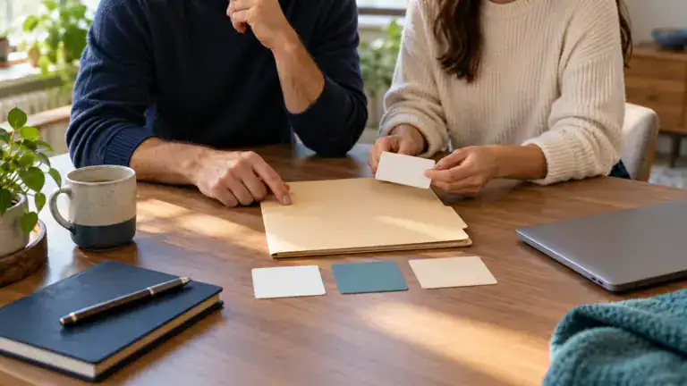 Checking the intended recipient before sharing a file folder.
