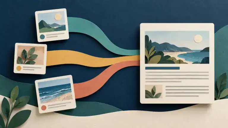 Three campaign paths leading from social content to one destination.