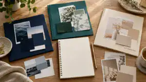 Separate brand folders and content cards arranged for account management.